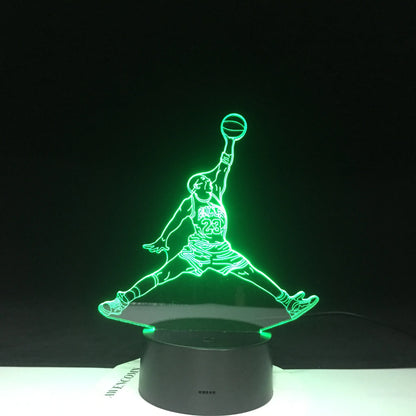 3D-4605 Dunk Figure 3d Lamp Sports Basketball Home Decor Birthday Gift for Kids Boy Child Novelty Light