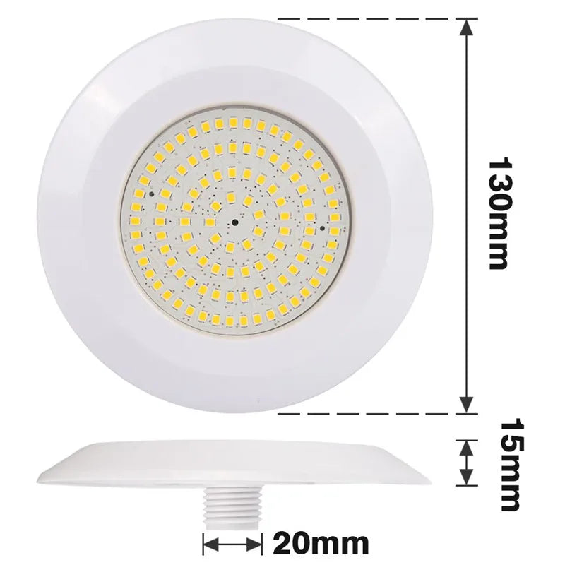 Luz de Piscina LED DC12V 108, resistente al agua IP68, luz sumergible blanca cálida, lámpara de noche subacuática para Piscina, foco para exteriores