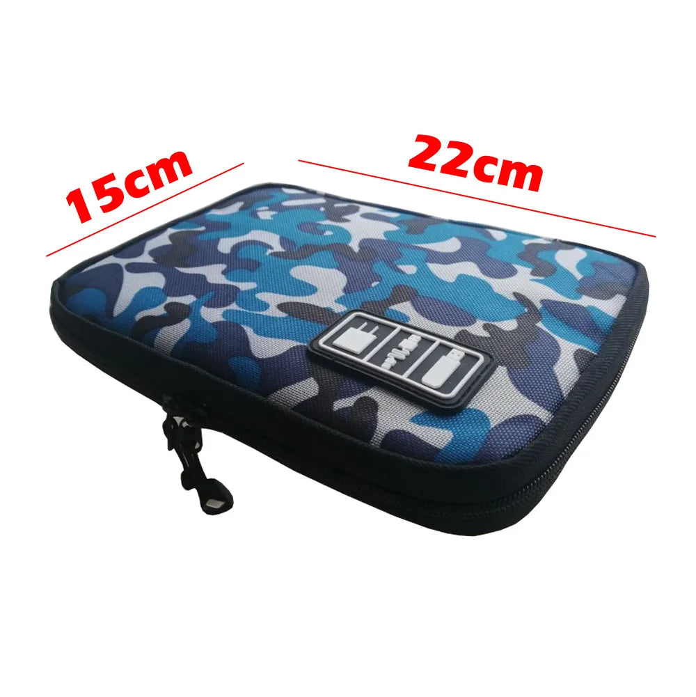 Sac de rangement de câbles USB, organisateur de gadgets, sac de rangement d'accessoires électroniques numériques de voyage, étui de pochette pour chargeur USB, Kit de support de batterie externe