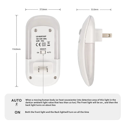 Original Sensky LED veilleuse infrarouge télécommande corps Smar maison lampe marche/arrêt automatique 110V 220V US EU UK