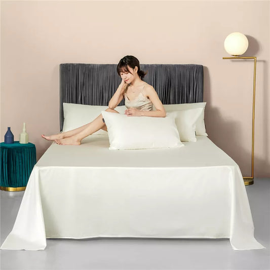 High quality Egyptian cotton flat bed sheet bed sheets twin king queen size pillowcases Solid Color Right-angle sheets 60S