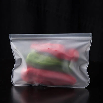 Bolsas reutilizables para congelador de alimentos, bolsas Ziplock de silicona a prueba de fugas, sin BPA, para almacenamiento de carne, frutas y verduras, aptas para lavavajillas, 1/2/3/5 Uds.