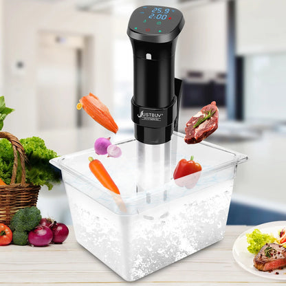 JUST BUY 7ª generación de acero inoxidable IPX7 resistente al agua LCD táctil Sous Vide cocina circulador de inmersión máquina de cocción lenta