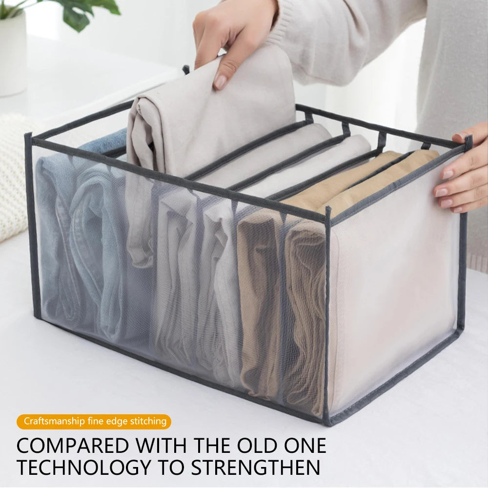 Jeans Organization Storage Box Closet Organizer For Underwear Clothing Organization System Socks Pants Drawer Organizers Cabinet