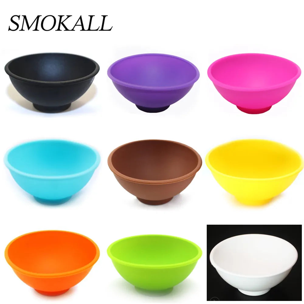 2Pcs Household Silicone Container Bowl 67mm 50mm Multi-Color Tobacco Herb Smoking Accessories Kitchen Home Smoke Storage Box