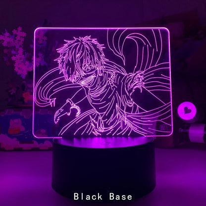 Newest Tokyo Ghoul Ken Kaneki 3d Lamp for Bedroom Decor Nightlight Cool Birthday Gift Acrylic Led Night Light Anime black base