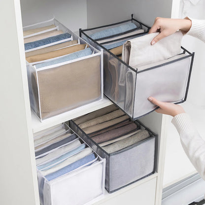 Boîte de rangement d'organisation de jeans, organisateur de placard pour sous-vêtements et vêtements, système d'organisation de chaussettes et de pantalons, organisateur de tiroirs, armoire