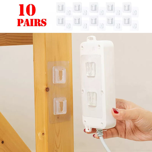 Ganchos de pared adhesivos de doble cara, ganchos transparentes fuertes, ventosa, soporte de almacenamiento de pared para cocina y baño