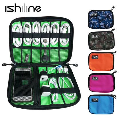 Gadget Organizer USB Cable Storage Bag Travel Digital Electronic Accessories Pouch Case USB Charger Power Bank Holder Kit Bag