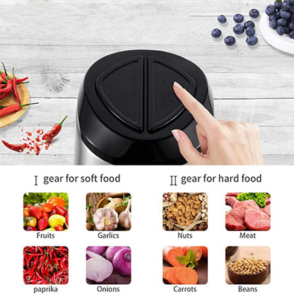 2Speeds 304Stainless Steel Electric Chopper Meat Grinder Mincer Food Processor Slicer Vegetable food chopper meat slicer machine