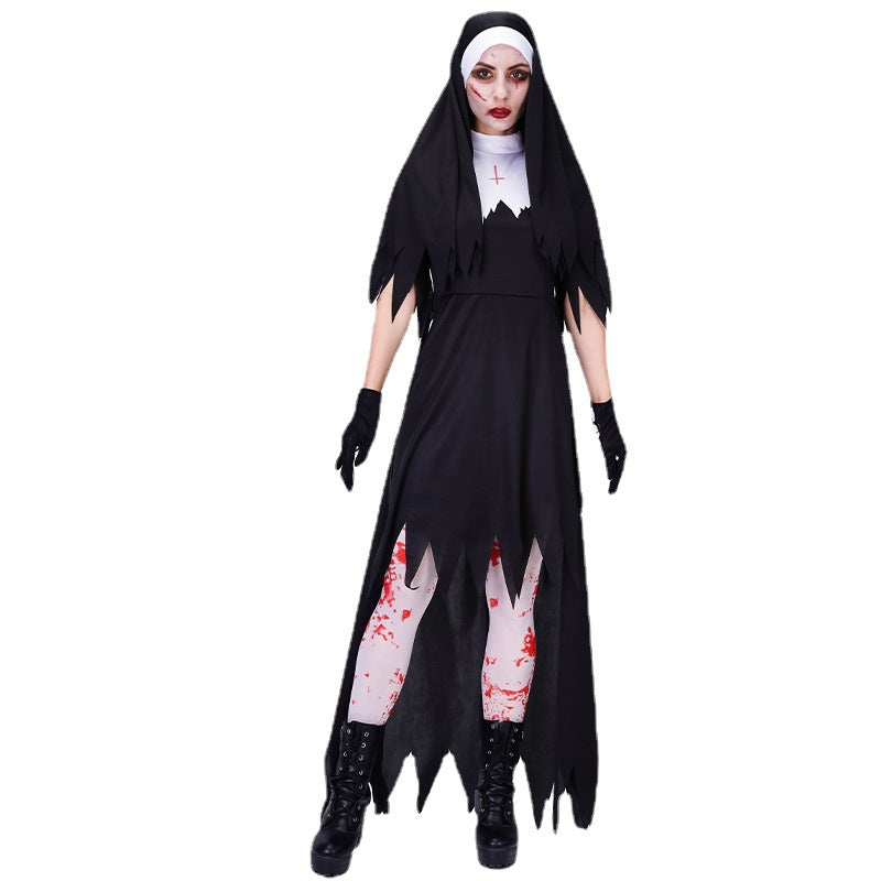 Costume d'Halloween taché de sang pour femme