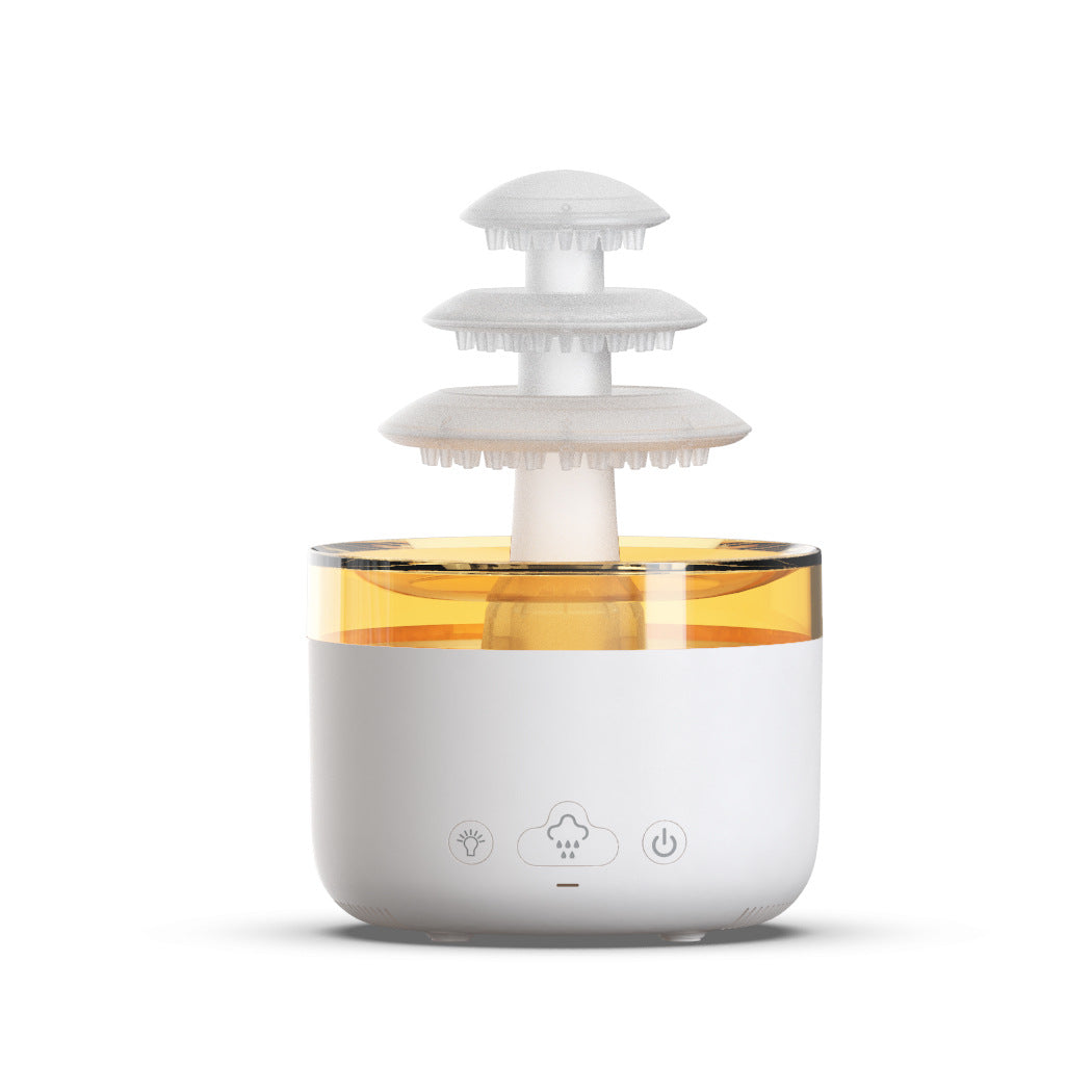 Nouveau humidificateur d'air de pluie de nuage, diffuseur d'huile essentielle d'aromathérapie, humidificateur d'air à brume muette USB avec lumière colorée