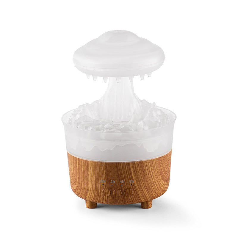 Humidificador de luz nocturna de nube de lluvia con sonido de gota de agua de lluvia y difusor de aceites esenciales con luz Led de 7 colores aromaterapia