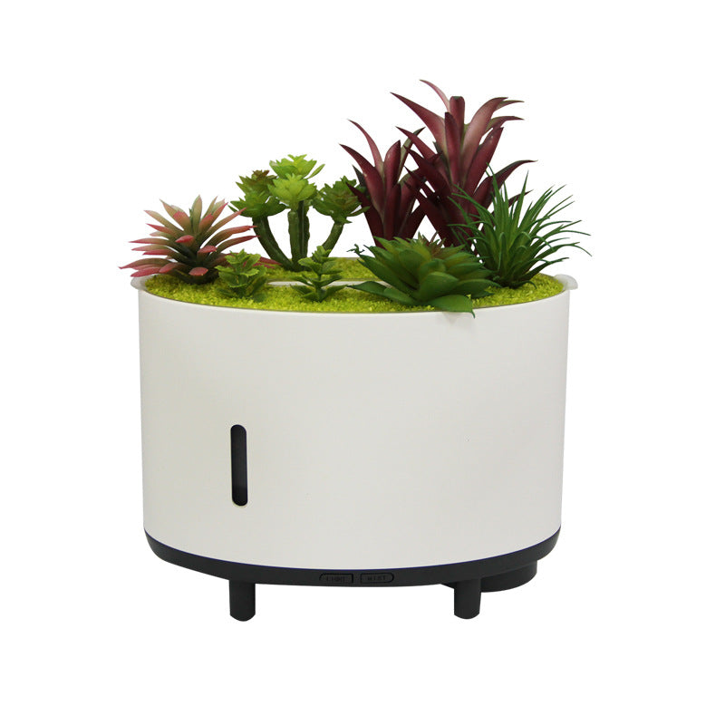 Humidificador de aromaterapia con llama musical Bluetooth de planta de simulación