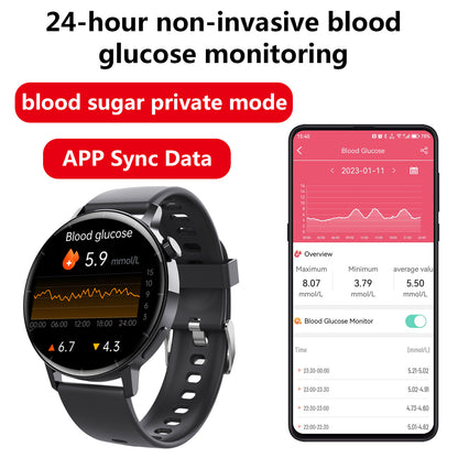 F67S Third Generation Blood Glucose Smart Watch Red Light True Blood Oxygen Pressure