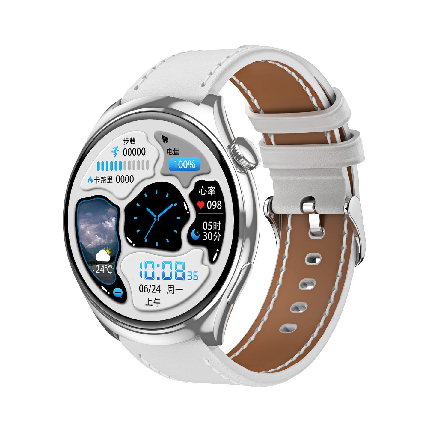 Smart Watch Heart Rate Blood Pressure Large Memory Bluetooth Calling Messages