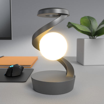 Lámpara de escritorio giratoria de luna con teléfono, Sensor de carga inalámbrico, Control de lámparas de mesa, lámpara de escritorio decorativa, lámpara de noche pequeña, decoración del hogar