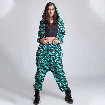 Mono holgado con estampado de Halloween para mujer