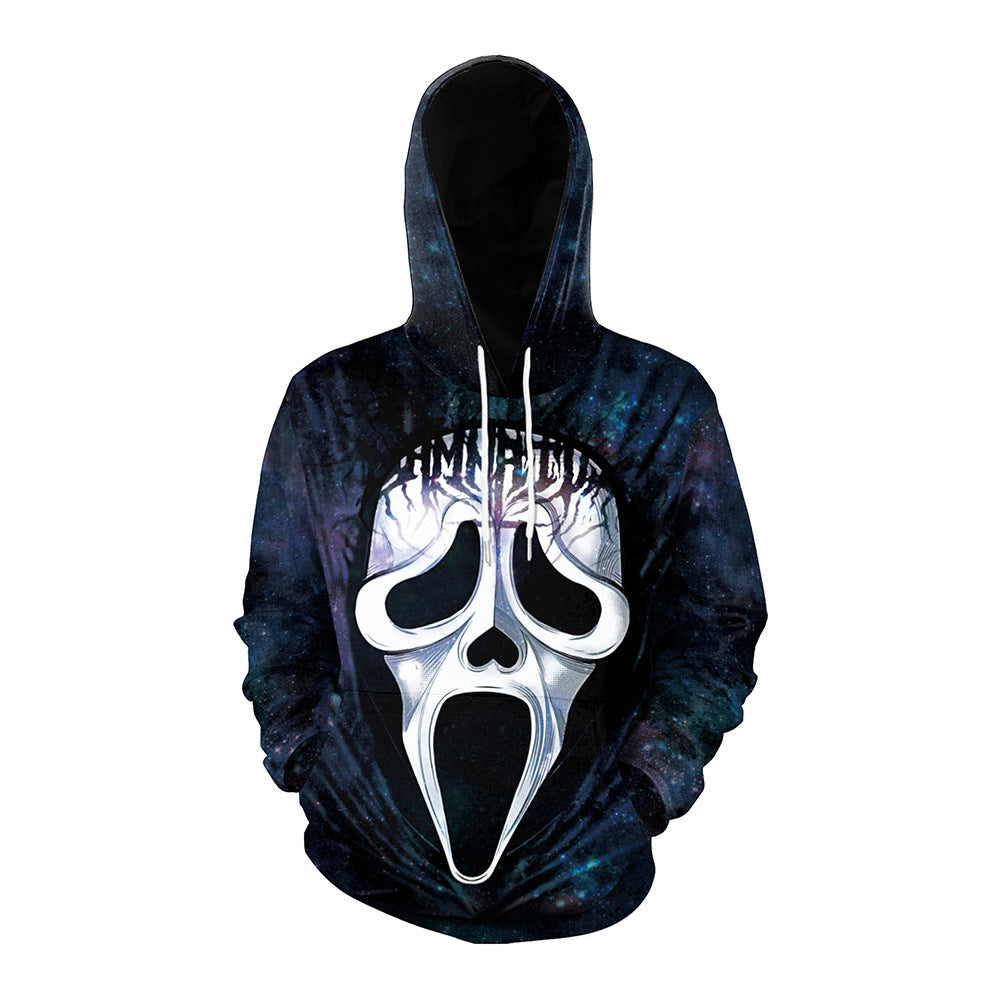 Women's Halloween Couple Loose Hooded Sweater