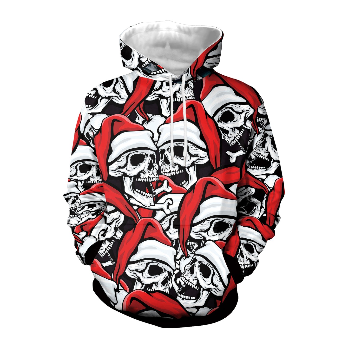 Women's Halloween Digital Printing Hooded Couple Casual Sweatshirt