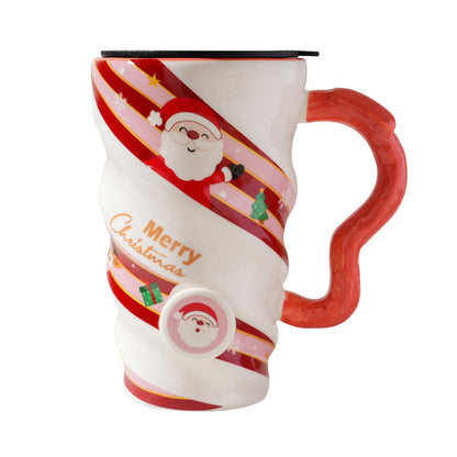 Taza de cerámica para pareja de Navidad, taza de leche para desayuno, hogar y oficina