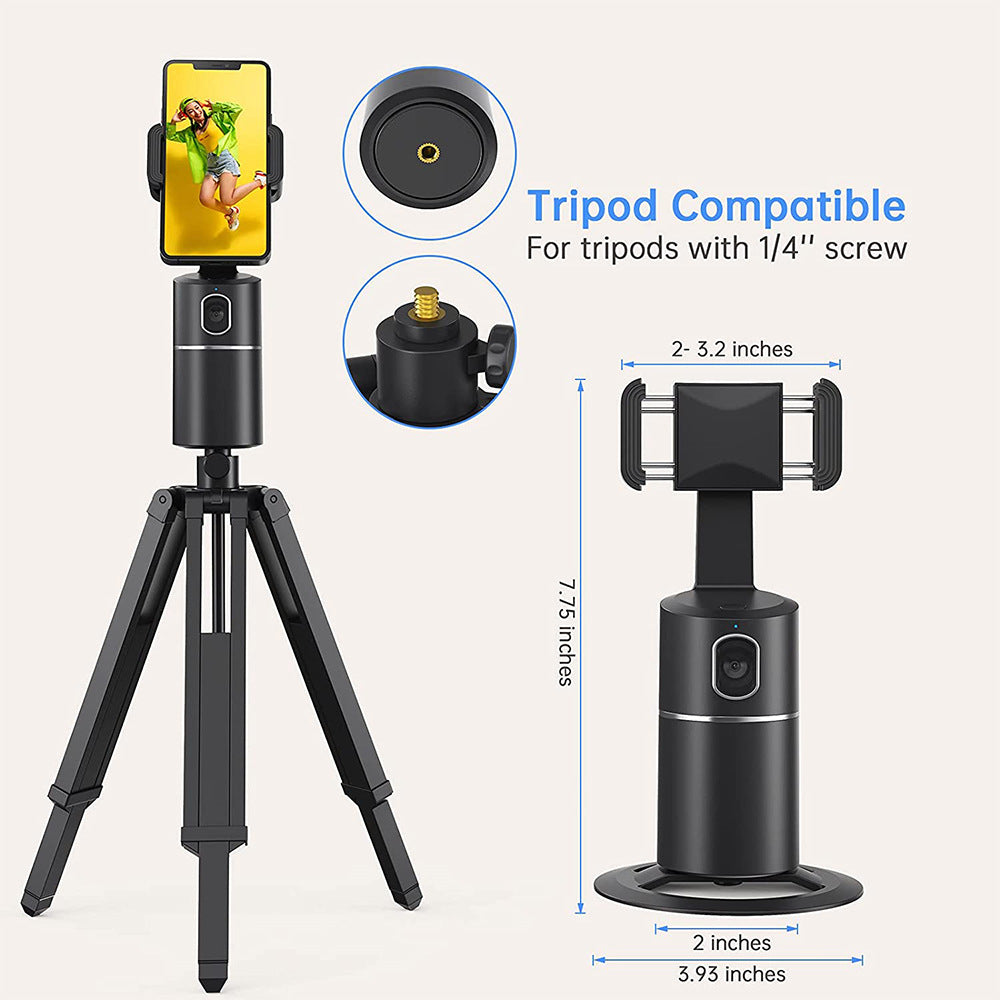 Rotation automatique de 360 ​​​​de support de téléphone portable de bâton de selfie de suivi de visage