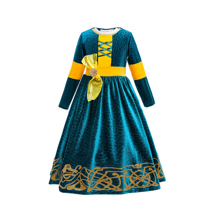 Girls Dress Brave Legend Princess Melinda Dress In The Same Style Halloween Cosplay Performance Dress