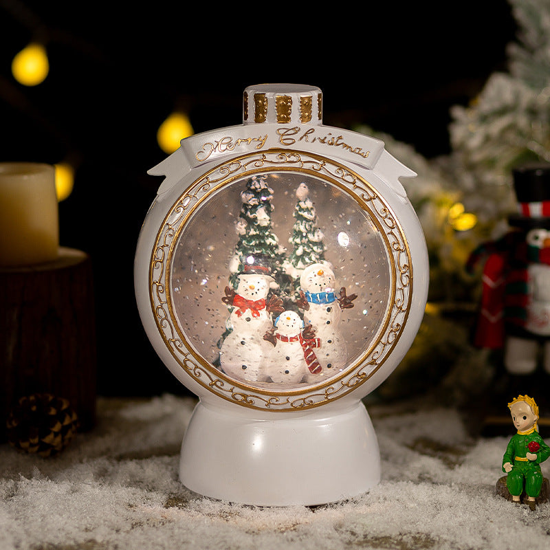 Christmas Decorations Snowflake Ball Automatic Snow Music Box