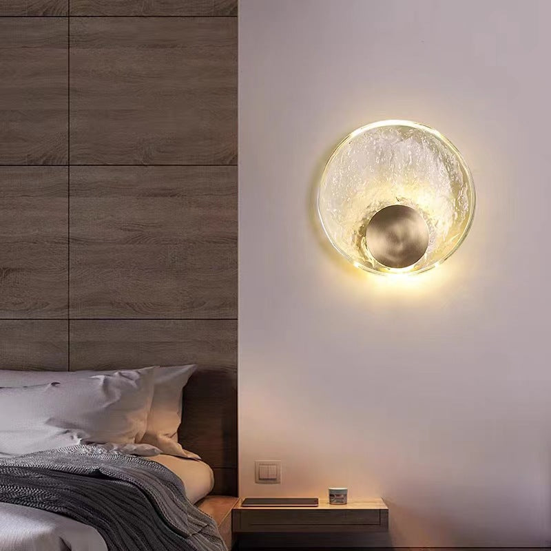 Nuevo Lámpara de pared de cobre y cristal de lujo, luz moderna