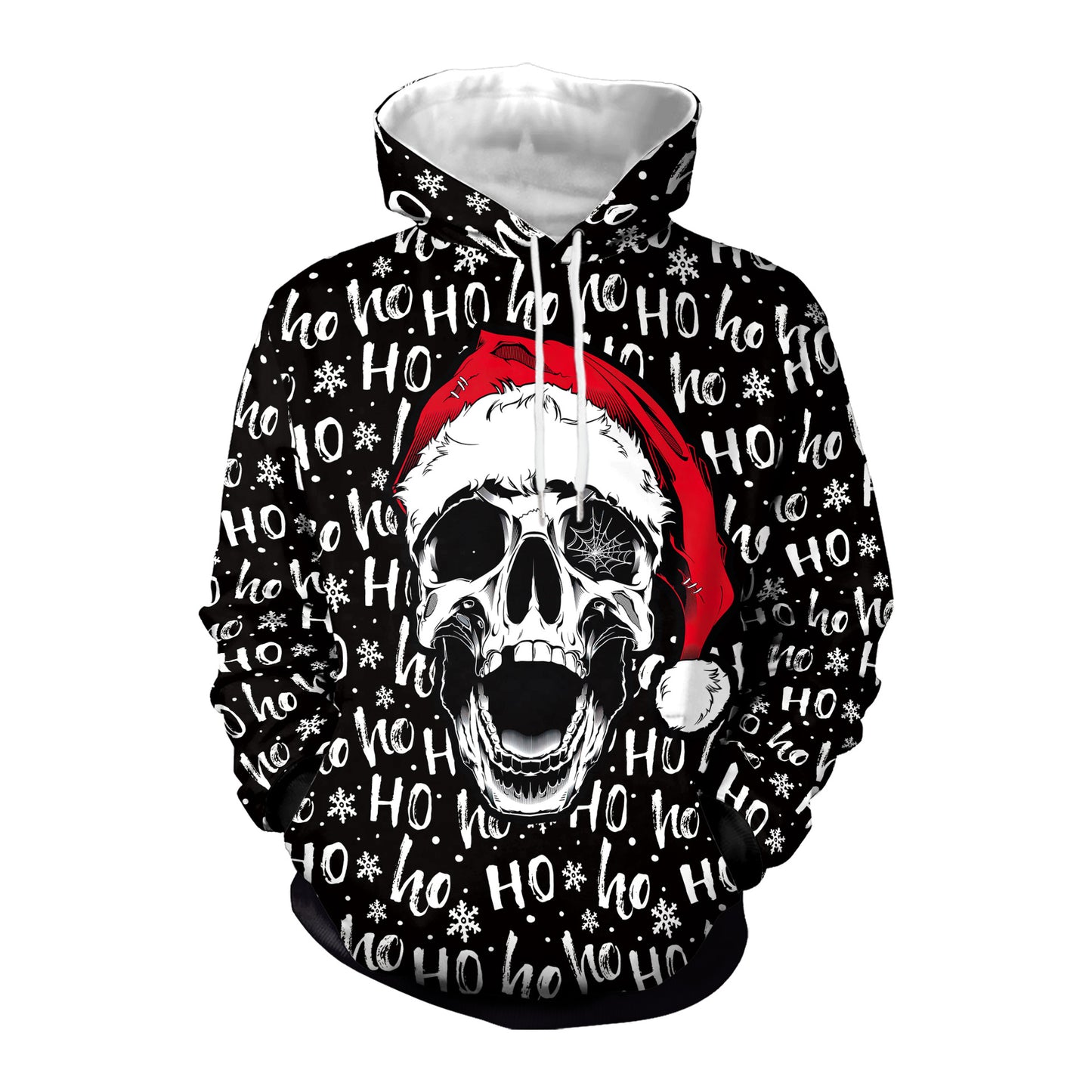 Women's Halloween Digital Printing Hooded Couple Casual Sweatshirt