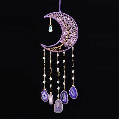 Amethyst Gravel Winding Wire Lucky Tree Crystal Agate Home Decoration