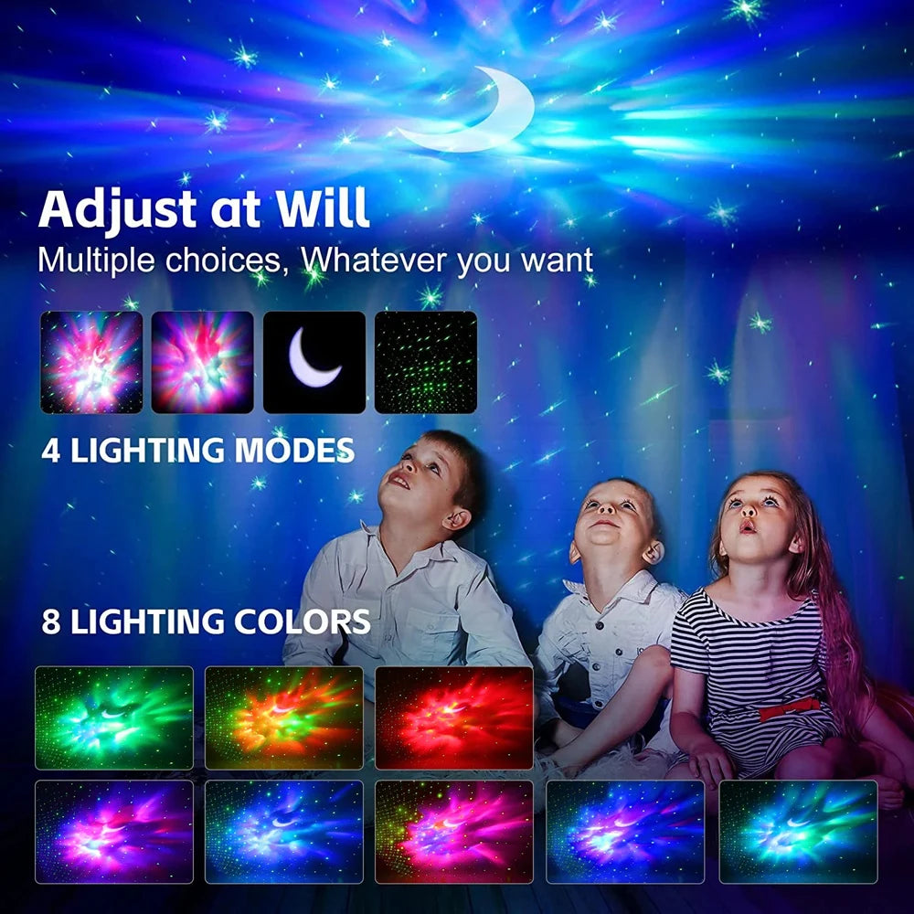 Bluetooth ciel étoilé lune étoile galaxie projecteur veilleuse astronaute nébuleuse galaxie éclairage lampe de nuit pour enfants cadeaux