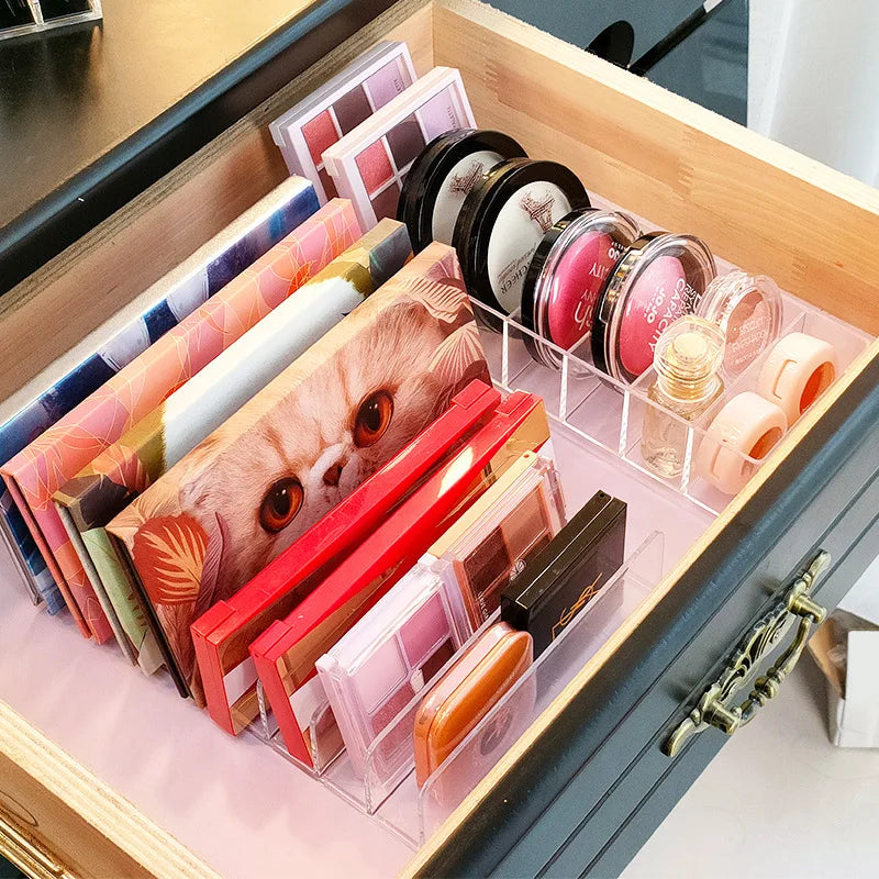 Organisateur de Palette de fard à paupières, plateau de rangement de poudre à paupières, support de cosmétiques, outils de maquillage, support de compartiment pour femmes, organisateur de maquillage