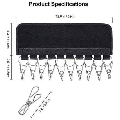 Estante de béisbol plegable, gancho para colgar toallas, armario a prueba de herrumbre, organizador de béisbol, estante colgante, Clips de acero inoxidable, 10 Clips