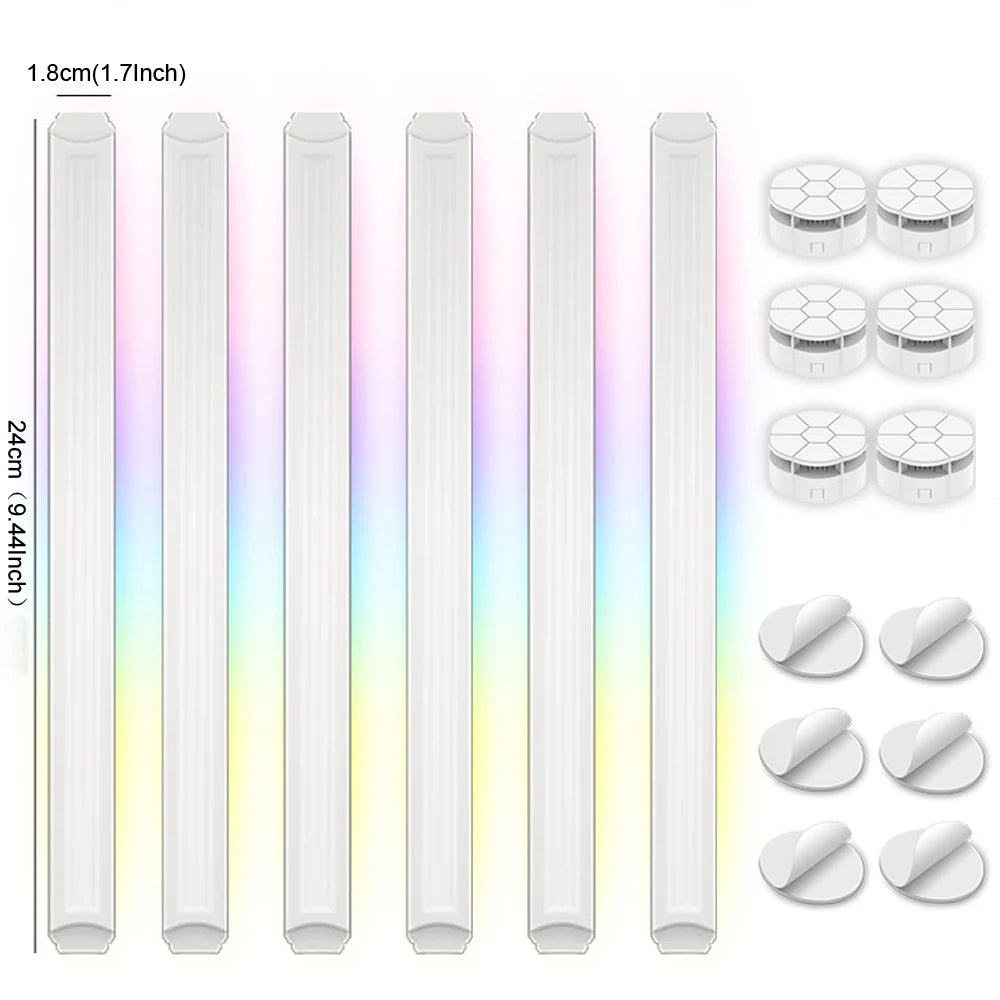 TuYa-Lámpara LED de pared inteligente con WIFI, barra USB de 5V, luz LED nocturna de ambiente artesanal, ritmo musical para TV, retroiluminación, decoración de juegos de dormitorio