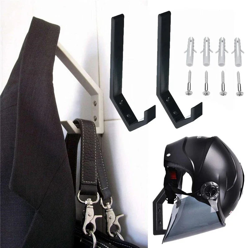 Ganchos para casco de motocicleta, colgador de ganchos multiusos para el hogar, soportes para chaquetas, armario de cocina, ganchos de montaje en pared, 1/2 Uds.