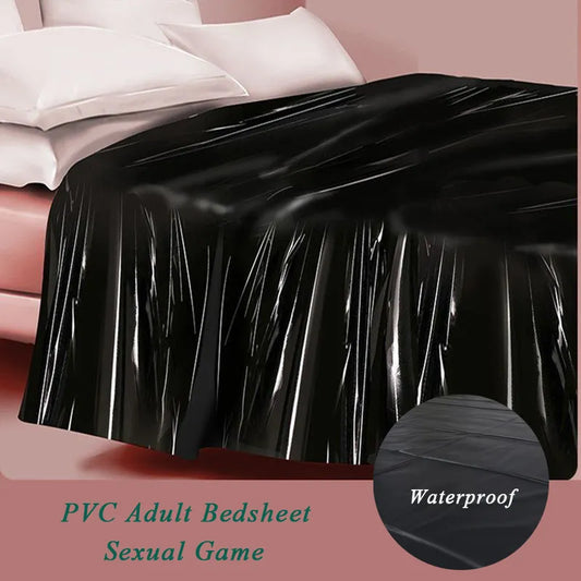 Couverture de matelas en vinyle imperméable et Sexy pour adultes, SPA, jeu en plastique, soulagement des allergies, lit complet Queen King, drap de literie en PVC