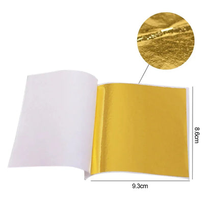 100/200 Sheets Imitation Gold Silver Foil Paper Leaf Gilding DIY Art Craft Paper Birthday Party Wedding Cake Dessert Decorations