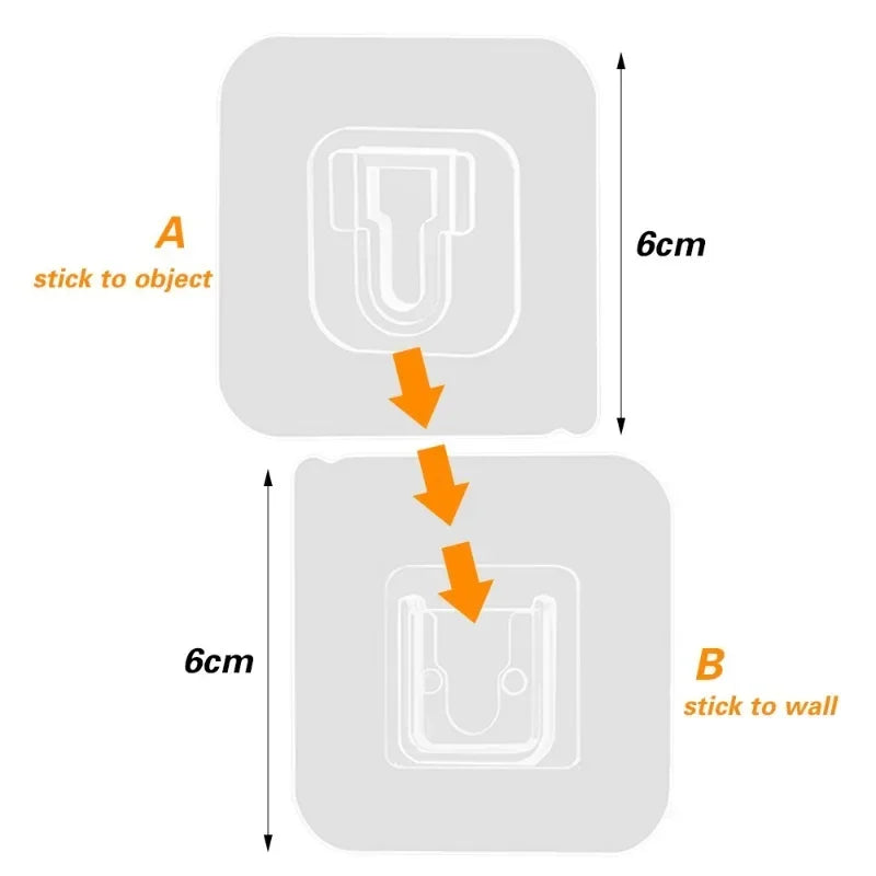 Ganchos de pared adhesivos de doble cara, colgador de ventosa transparente fuerte, ganchos con ventosa, soportes de enchufe de almacenamiento para baño y cocina