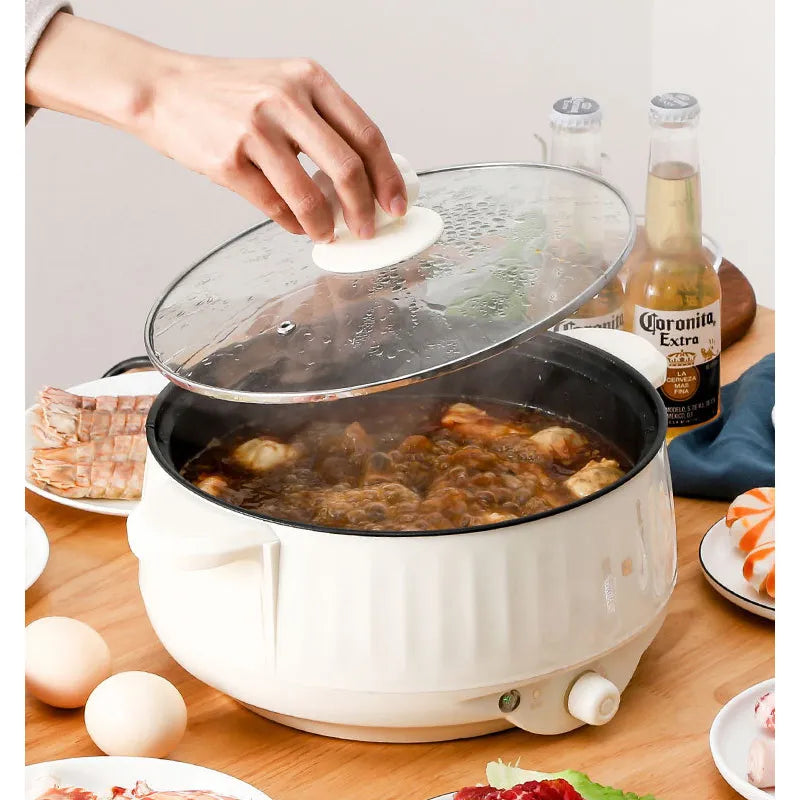 Electric Cooker Dormitory Multi Cooker Household Multicooker for Hot Pot Cooking and Frying and Steak Office Easy Cooking 220V