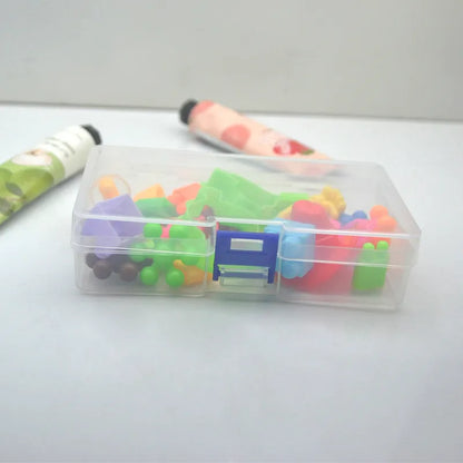 5 transparent plastic storage boxes can accommodate small items, small toys, decorations, small cards, sorted storage, not messy