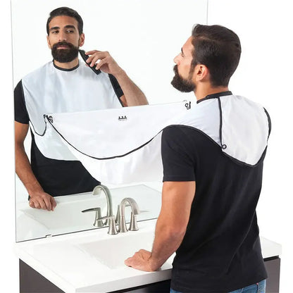 Delantal de afeitado para hombre, capa receptora de barba, babero para el cuidado de la cara, pelo afeitado, Baberos para adultos, afeitadora, limpieza, peluquero, delantal limpio, regalo