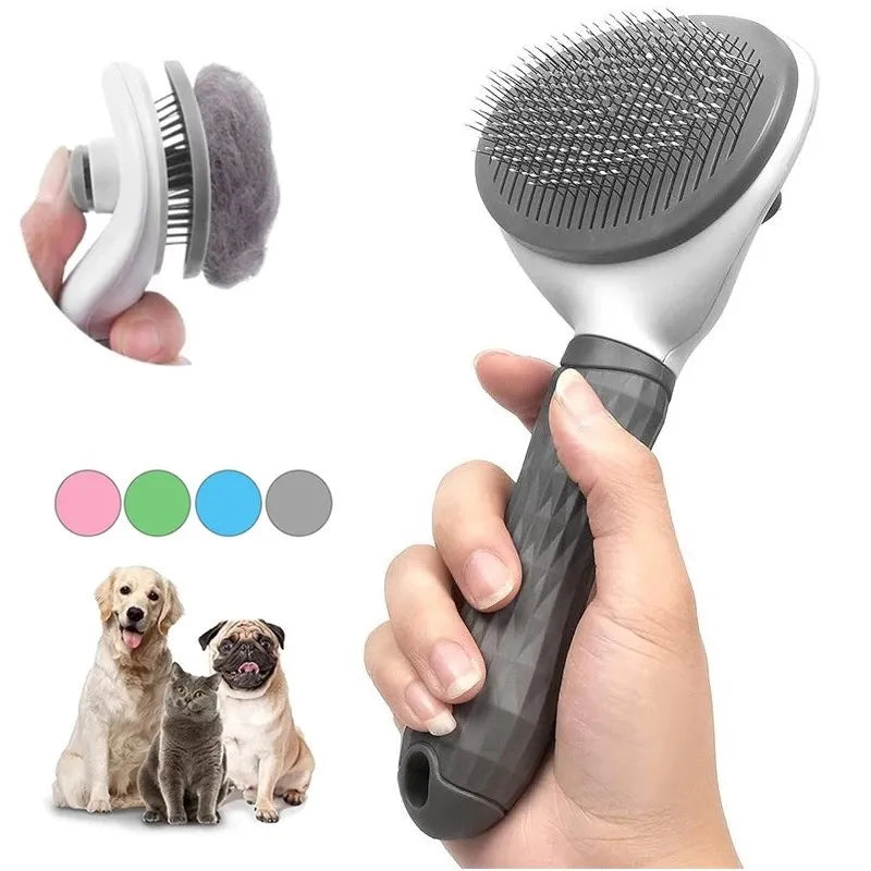 Brosse pour chien et chat, auto-nettoyante, épilateur de poils d'animaux, outils de toilettage, peigne démêlant, accessoires pour chiens