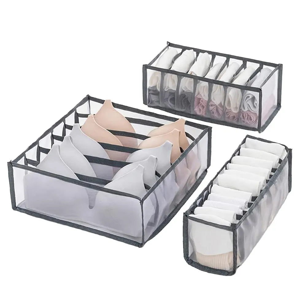 Organizador de ropa interior, caja de almacenamiento, bragas, calcetines, cajas de almacenamiento, armario, organizador de ropa, cajones, cajas separadoras