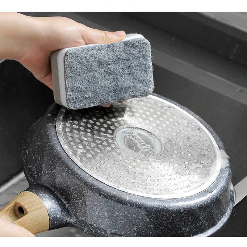 5/10/20pcs Double-sided Cleaning Sponges Pan Pot Dish-Washing Sponges Household Scouring Pad Kit Tools Kitchen Tableware Brush