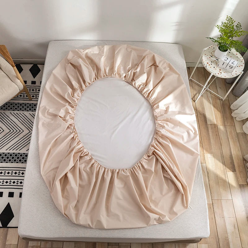 Housse de matelas imperméable, ensemble de draps de protection imperméables avec taie d'oreiller, couvre-lit sur le lit, drap-housse élastique pour Couple