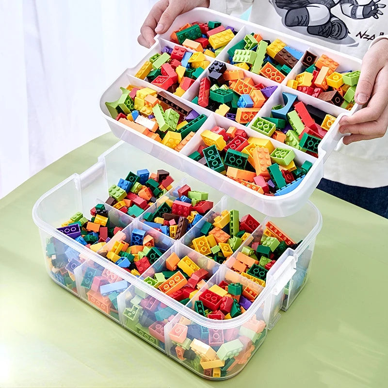 Building Blocks Storage Box Stackable Toys Organizer Storage Case Sundries Container Cosmetic Box