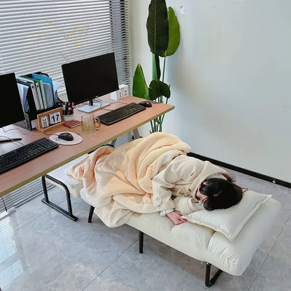 Sofá cama plegable para el almuerzo, artefacto para siesta en la oficina, silla de ordenador integrada de doble uso, reclinable, sentado y tumbado, Corea