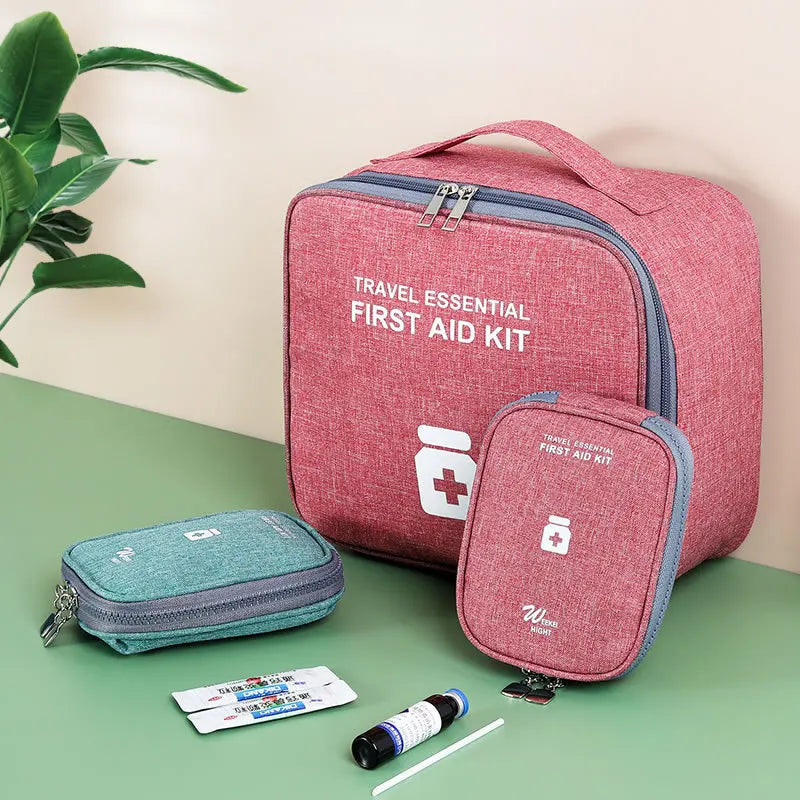 Bolsa de medicina para el hogar, botiquín de primeros auxilios familiar, organizador de medicina de gran capacidad, bolsa de almacenamiento, supervivencia de viaje, emergencia, portátil vacío