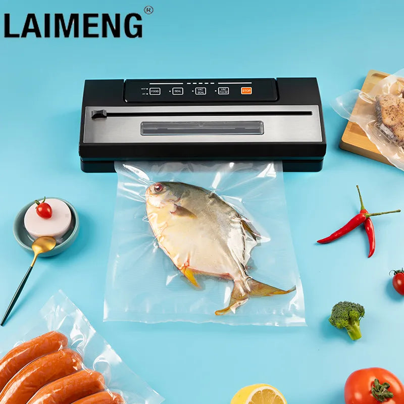 LAIMENG – Machine d'emballage Sous Vide pour le stockage des aliments, appareil domestique, rouleaux de sacs Sous Vide S293